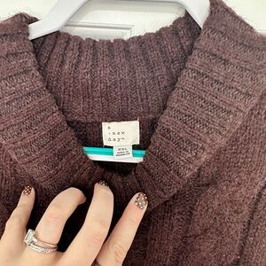 A New Day Women's Chocolate Cowl Neck Sweater